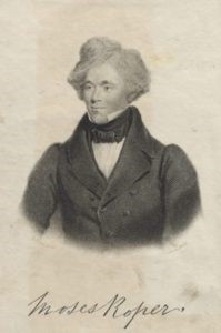 An old black-and-white engraving of a man in 19th-Century clothing