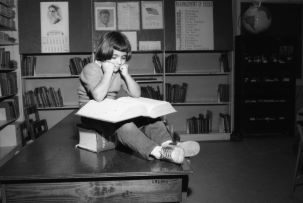Cally Joanas reading at the Leonard Wesson School in Tallahassee during National Book Week.